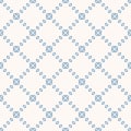 Square grid seamless pattern. Vector abstract geometric blue and white texture Royalty Free Stock Photo
