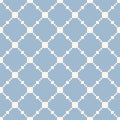 Square grid seamless pattern. Vector light blue and white geometric texture Royalty Free Stock Photo