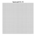 Square grid with 70 by 70 squares, grid blue and black color vector illustration. Royalty Free Stock Photo