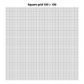 Square grid with 100 by 100 squares, grid texture background, vector illustration. Royalty Free Stock Photo