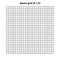 Square grid with 20 by 20 squares, grid texture background, vector illustration. Royalty Free Stock Photo
