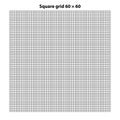Square grid with 60 by 60 squares, grid texture background, vector illustration. Royalty Free Stock Photo