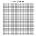 Square grid with 50 by 50 squares, grid texture background, vector illustration. Royalty Free Stock Photo