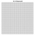 Square grid with 40 by 40 squares, grid texture background, vector illustration. Royalty Free Stock Photo