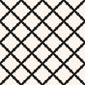 Abstract geometric monochrome texture with diagonal cross lines, rhombuses, mesh, lattice, grill, barbwire. Royalty Free Stock Photo