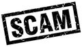 Square grunge scam stamp Royalty Free Stock Photo