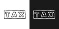 Square grunge black and white tax stamp. Vector Royalty Free Stock Photo