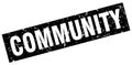 Square grunge community stamp