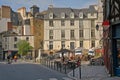 Square with half-timbered houses in Rennes Royalty Free Stock Photo