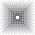 Square halftone background.   Optic illusion Royalty Free Stock Photo