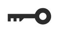 Square Head Black Key Icon Ã¢â¬\' Solid Access Vector Symbol, vector design Generative AI Royalty Free Stock Photo