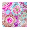 Square head scarf with bright pattern isolated
