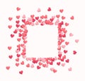 Square Heart Confetti Frame