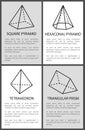 Square Hexagonal Pyramid Tetrahedron Prism Vector