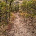 Square Hiking trail through the wilderness in Utah, USA