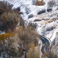 Square Hill and Utah State Capital Building in winter Royalty Free Stock Photo