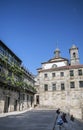 Square in historic old town of santiago de compostela spain