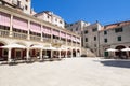 Square in the historic town of Sibenic, Croatia