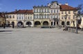 Square in historical Bielsko-Biala city in Silesian district in Poland