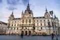 Square in historical city center of Graz Royalty Free Stock Photo