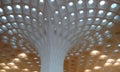 Square hole deck ceiling or true ceiling view design of international airport india