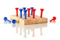 Square 9-hole Pegboard Game Royalty Free Stock Photo