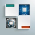 Square Holes Microchip Dlock Infographic Royalty Free Stock Photo