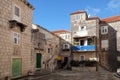 Square of the Holy Justine in Korcula old town, Croatia