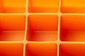 Square icecubes silicon form macro orange color