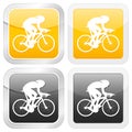 Square icon cyclist