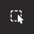 square icon. Filled square icon for website design and mobile, app development. square icon from filled selection and cursors