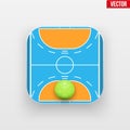 Square icon of handball sport