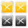 Square icon scissors