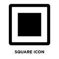 Square icon vector isolated on white background, logo concept of