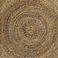 Heavy-Duty Twine/Cording wrapped tightly together to form Circle Image. Brown Royalty Free Stock Photo