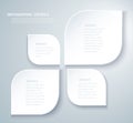 Square info graphic Vector template with 4 options. Can be used for web, diagram, graph, presentation, chart, report, step by step