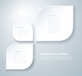 Square info graphic Vector template with 3 options. Can be used for web, diagram, graph, presentation, chart, report, step by step