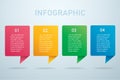 Square info graphic Vector template with 4 options. Can be used for web, diagram, graph, presentation