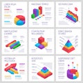 Square Infographic Banners Set Royalty Free Stock Photo