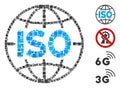 Square ISO Standards Icon Vector Mosaic
