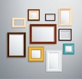 Square isolated picture frame on wall vector illustration EPS10