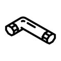 square key assembly furniture line icon vector illustration