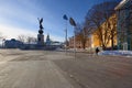 Square in Kharkov. Ukraine. Royalty Free Stock Photo