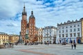 Square in Krakow, St. Mary`s Basilica