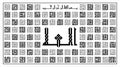 Square kufi style arabic calligraphy of Asmaul Husna (99 names af Allah)