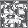 A square labyrinth. Maze game. Gray maze for Your business project. Vector Illustration
