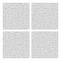 Square Labyrinth template. Maze puzzle game pattern