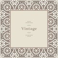 Square lace frame Royalty Free Stock Photo