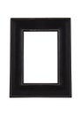 Square leather art photo frame isolated on white