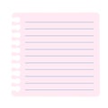 Square Lined paper from a notebook. Empty notebook paper. Education concept